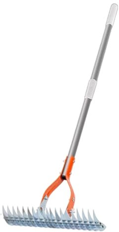 Rastrello da Giardino per Giardinaggio, Rastrello a Mano in Acciaio Inox | Coltivatore multiuso in Acciaio Inox Rastrello a Mano Giardino - Utensili da Giardino Portatile Ergonomico Coltivatore
