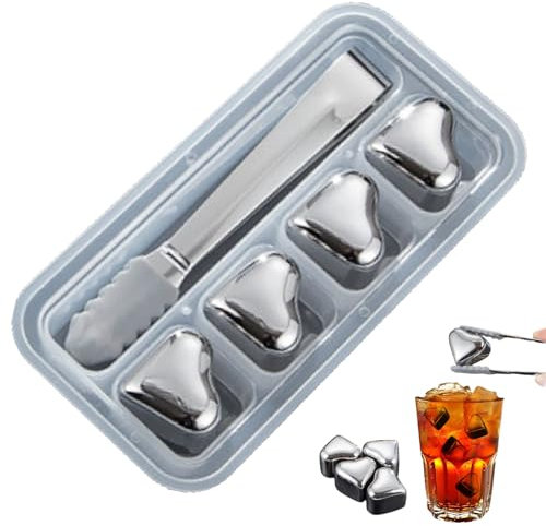 Lruvaqi Reusable Ice Stones | Reusable Cooling Stones Drinking - High Cooling Tech Heart Shape Refrigeration Rocks for Beverage
