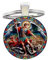 Schlüsselanhänger, Taschenschmuck Cabochon Saint Michael Schutzengel, silber, One size