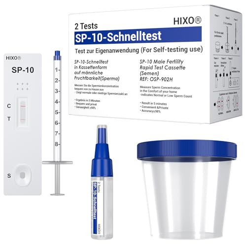 2x Fruchtbarkeitstest für Männer – Spermatest für Zuhause (Spermienkonzentration) – Schnelle & diskrete Ergebnisse in 5 Minuten – Kinderwunsch