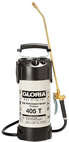 GLORIA Hochleistungssprühgerät 405 T Profiline | 5 L Füllinhalt | Profi-Drucksprüher aus Stahl | Mit Zeigermanometer | 6 bar | Ölfest
