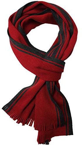 Wollschal Damenschal Winterschal Herrenschal Strickschal orange grau 190 x 28 cm Made in Germany R709