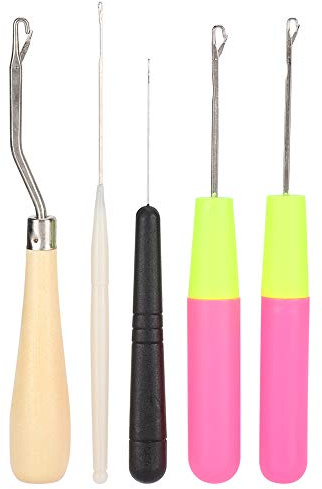 5 unids/set juego de ganchos de pestillo de costura herramienta de aguja de ganchillo de lengua doblada Kit de suministros de bricolaje herramienta de costura para tejer
