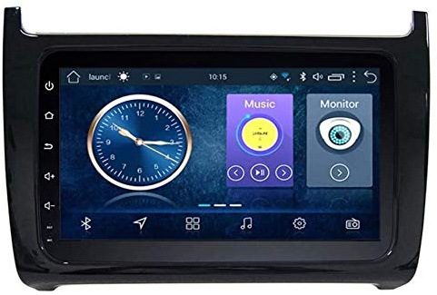 XXRUG para Volkswagen Polo 2011-2016 9 Pulgadas Estéreo para automóvil Sistema de navegación GPS Navegador satelital Rastreador de Reproductor Auto Radio Bluetooth WiFi Pantalla táctil Espejo