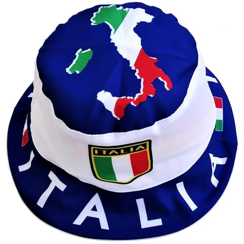 Generisch Italien/Italia/Italy Sonnenhut 2.0, Fischerhut, Anglerhut, Fan-Hut