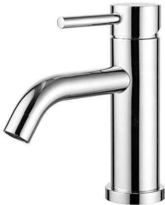 Ibergrif, M11003 Grifo de Baño Clásico, Mezclador Monomando Lavabo, Grifo de Lavabo para Agua Fría y Caliente, Cromado