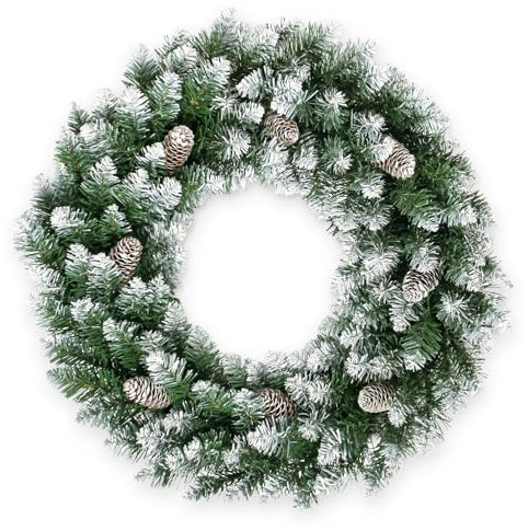 Uten Ghirlande Natalizie 60cm/24in, Ghirlanda di Natale Con Pigne Naturali, Riutilizzabile, Ghirlanda Decorazione Interno e Esterno, Per Camino/Pareti/l'ingresso della Porta