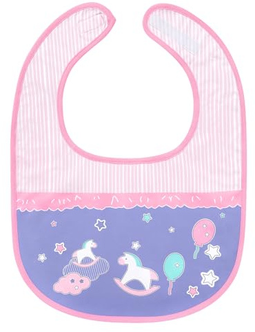 LittleForBig Little Fantasy Bavoir pour adulte en coton imperméable avec fermeture Velcro réglable, Little Fantasy