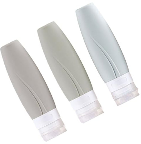 DEARMAMY 3pièces Flacons Rechargeables Silicone Vides Et Portables pour Lotions Voyages Et Activités Extérieur Lot