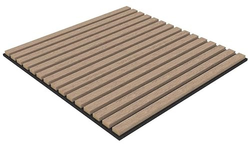 WPE® 60x60 Walnut Acoustic Wall Panel – Sound Absorbing Wood Slat Wall Panel for Modern Home & Office Decor, Noise Reduction, Easy Installation – Decorative Acoustic Paneling [1 PIECE]