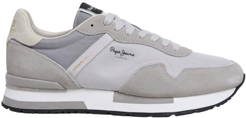 Pepe Jeans HAILON Basic M - Tenis para Hombre, Color Gris (Gris Medio), Talla 44