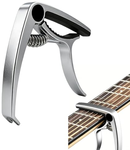 Cejilla De Guitarra Herramienta De Ajuste De Tono De Capo De Guitarra De Metal Capodaster Metálico De Calidad Para Guitarras Acústicas, Eléctricas, Clásicas
