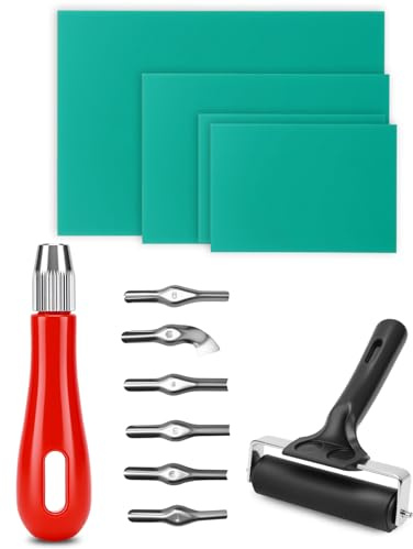 ZaKaBox Lino Cutting Tools - for Lino Carving, Block Printing & DIY Crafts
