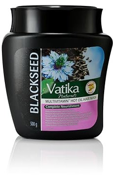 Vatika Masque Capillaire Multivitaminé à l'Huile de Graines Noires 500g - Nourrit, Brillance, Hydratation, Croissance, Renforce