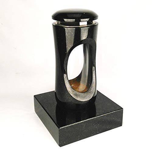 Designgrab Design SS1 Lampe funéraire avec socle en granit suédois Noir
