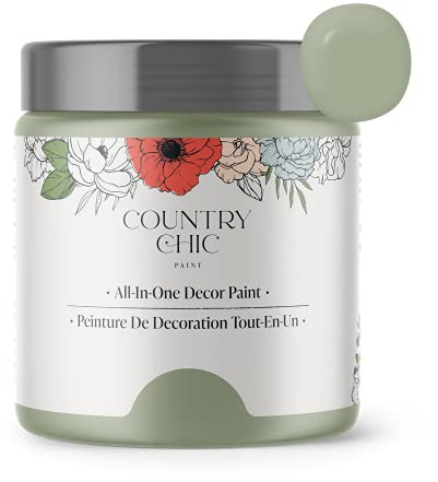 Country Chic All-in-One Chalk Paint for Furniture, Cabinets, Home Decor, Eco-Friendly, Matte Finish, Built-In Primer & Top Coat for Wood, Metal - Sage Advice (sage Green) - 4 oz (118 ml)