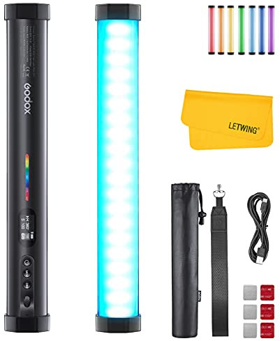 Godox TL30 Tube Light, CRI 97 and TLCI 99 LED Photography Light, Three Modes RGB, CCT, HSI Achieve Up to 36000+ Colors, Flexible Tube Design for Shooting Sceneries, Film Making, Video