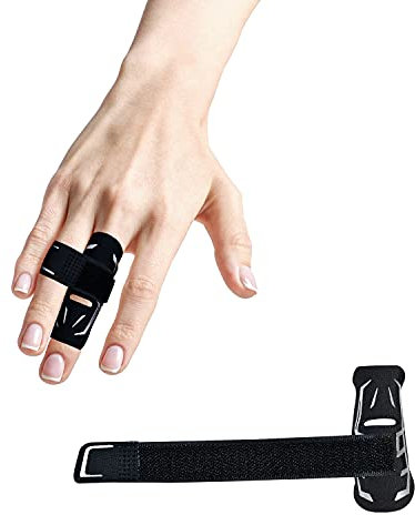 VerteLife Finger Splint Finger Sleeve Support Protector Prevents Sport Injury, Elastic Breathable Finger Buddy Finger Brace Reliev Finger Pain, Finger Guards Sport Cushion Bandage - Black/M