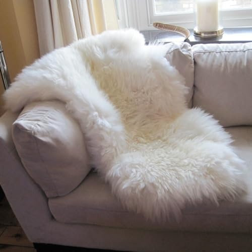 SNUGRUGS Genuine Large Sheepskin Rug with Extra Thick Wool (Super(120x70cm))