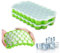 TIJAR® Ice Cube Tray with Lids, Soft Silicone Ice Moulds, Diamond Shape Ice Cube for Drinks and Desserts, Easy Removal (Green, 2 Packs)