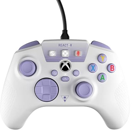 Turtle Beach REACT-R Controller Blanc/Violet - Xbox Series X|S, Xbox One and PC