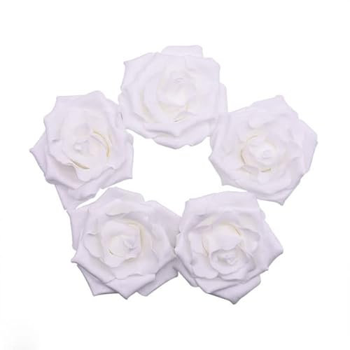 DRJUSS 10/20 STK. 10 cm große Schaumrose Künstliche Rosenblüten Kopf DIY Kränze Hochzeit Hausdekorationen Scrapbooking Handwerk Gefälschte Blumen-F01,10 STK