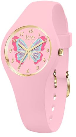 ICE-WATCH - Ice Fantasia Butterfly Rosy - Montre Rose pour Fille avec Bracelet en Plastique - 021955 (Small)