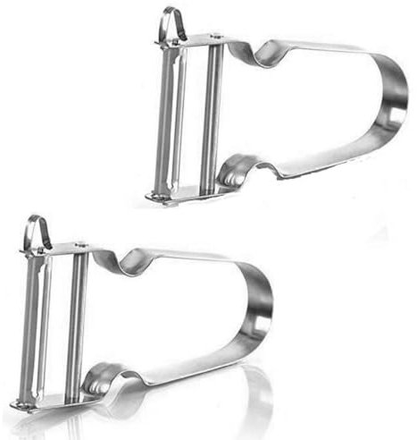 2-Pack Stainless Steel Easy Peeler – French Potato Peeler, Vegetable & Fruit Peeler, Razor-Sharp Blades
