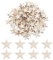 JJUNW 100 Stück 2,5cm Holzsterne Streudeko, Holz Baby Shower Streudeko Tischdeko Taufe Junge Mädchen Deko Streudeko für Tischdeko Party Dekoration Jubiläum Hochzeit Geburtstag