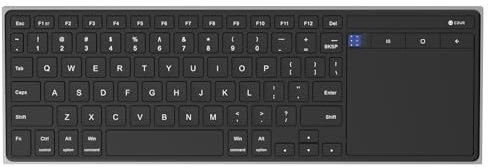 CZUR Tastiera Bluetooth con Touchpad – Layout QWERTY US, Ricaricabile 500mAh, Wireless per PC, Mac, iOS, Android, Windows, Tastiera Portatile Ultra Sottile (K1S)
