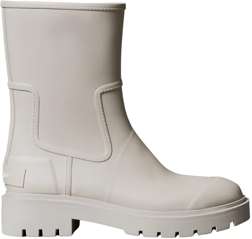 Calvin Klein Botas de agua Mujer Mid Rubber Chunky, Marfil (Chateau), 39