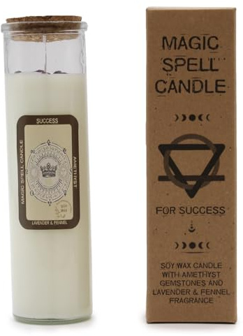 Magic Candle Candela di Soia Incantesimo Successo con Pietre 280 gr