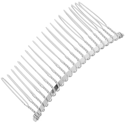 HONITANO Metallhårkam med Vridna Tänder för Bröllop och Brudslöja Metallkam för Uppsättningar och DIY Håraccessoarer Elegant och Fixering för Brudar
