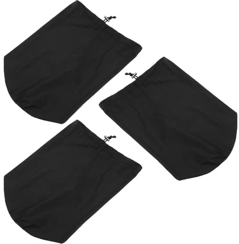 BESPORTBLE Set 3 Sacchetti Impermeabili in Nailon Coulisse per Viaggio, Organizer per Vestiti e Giacche da Sole, Leggeri e Resistenti per Facile Trasporto Nero