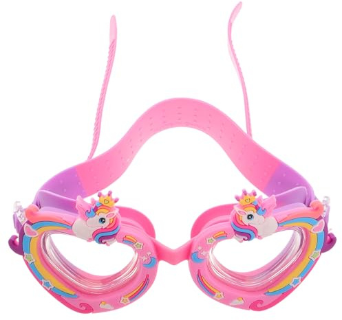 Veemoon Gafas de Natación Infantiles de Silicona Suave, Antifog Niñas, Diseño Unicornio con Ajuste Seguro para Entrenamiento y Natación en Piscina