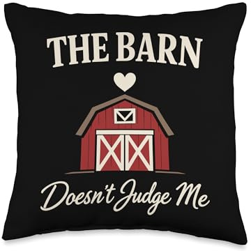 Barn Therapy Horses are My Therapy Emotional Horse Escape Throw Pillow