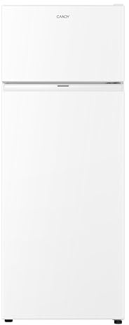 CANDY Frigorifero Doppia Porta, 206 Litri, Total No Frost, Colore Bianco, Classe Energetica E, Porte Reversibili, Illuminazione LED