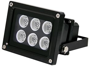 INSTAR IN-906 avec LED infrarouges invisibles à 940nm - Projecteur de lumière (LED invisibles à 940nm, 80 degrés) en noir