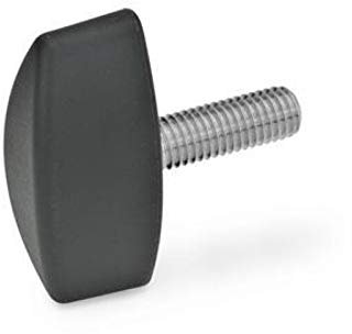 Vite a farfalla con perno filettato in acciaio inox, diametro 25 mm, M5 x 25.