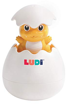 LUDI - Œuf de Bain Magique - Jouet de Bain pour Bébé - 9,2 x 9,7 x 9,2 cm - À Partir de 10 Mois