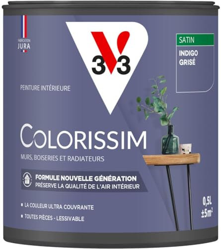 V33 Peinture multi-supports Colorissim® Indigo grisé satin 0,5L