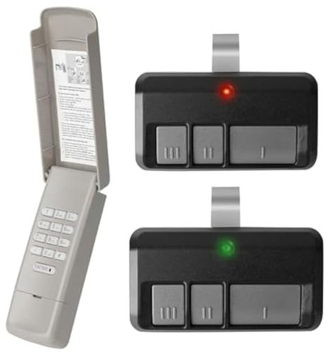Deger Teclado para puerta de garaje 877MAX con 2 paquetes de accesorios de repuesto para abrepuertas de garaje aptos para el abrepuertas del garaje desde 1993