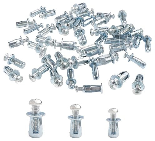 UYUYong 45 Piezas Cavidad Metálica Hueca Tuerca de Metal con Forma de Pétalo M4 M5 M6 Tuercas de Pétalo Anclaje de Puerta Hueca para Placas Yeso Metal Prensado Plástico Polywood Tablero Duro