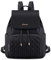 LOVEVOOK Rucksack Damen Klein, Elegant Cityrucksack Kleiner Tagesrucksack Damenrucksack Wasserdicht, Mini Casual Daypack Backpack Women Modern für Freizeit Reisen Schule Arbeit, Schwarz