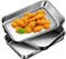 KZXCVS Panierschalen Set 3 Teilig, 25 x 20x 5 cm Panierschalen Edelstahl Panier-Set, Panierstraße Schnitzel, Edelstahl Schale Rechteckig, Schale zum Panieren für Fisch, Fleisch und Gemüse
