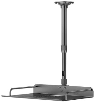 FENGJISUN Supporto per Videoproiettore Supporto da Soffitto for Proiettore Regolabile, Mensola Universale for Proiettore, Passaggio Cavi Nascosto Accessori per Proiettori(60-120CM)