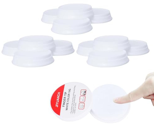 12PCS Fingertip Moistener, 10 G Envelope Moistener, Finger Moisturizer Non-Slip Finger Moistener for Sorting Paper Grip Paper Bills Document Counting Collating Sorting Task (White)