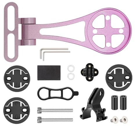 Dubbulon Soporte para Ordenador de Bicicleta | Soporte Ajustable para Manillar Delantero, para Ciclocomputador De Seguimiento De Datos Y Navegación para Rutas En Bicicleta