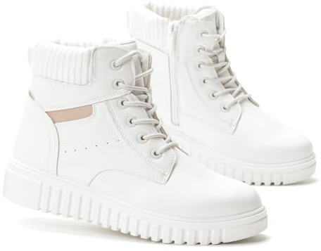 GLAMORA Bottines d'hiver pour femme imperméables et thermiques avec semelle antidérapante et doublure chaude en fourrure, confortables et légères, idéales pour la ville, le travail ou les activités de