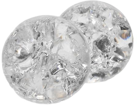 CLISPEED Sfera di Cristallo in Vetro Trasparente 3 Cm, Decorazione per Fontana e Casa, Palla Decorativa per Fotografia e Esposizioni Artistiche, Set da 2 Pezzi